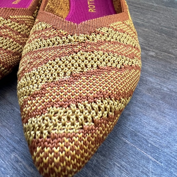 Rothy’s The Point Flat in Golden Zebra Rare Retired Design Women’s size 8.5 - Picture 6 of 12